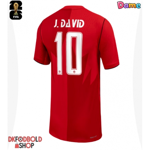 Canada Jonathan David #10 Hjemmebanetrøje Dame VM 2026 Kort ærmer